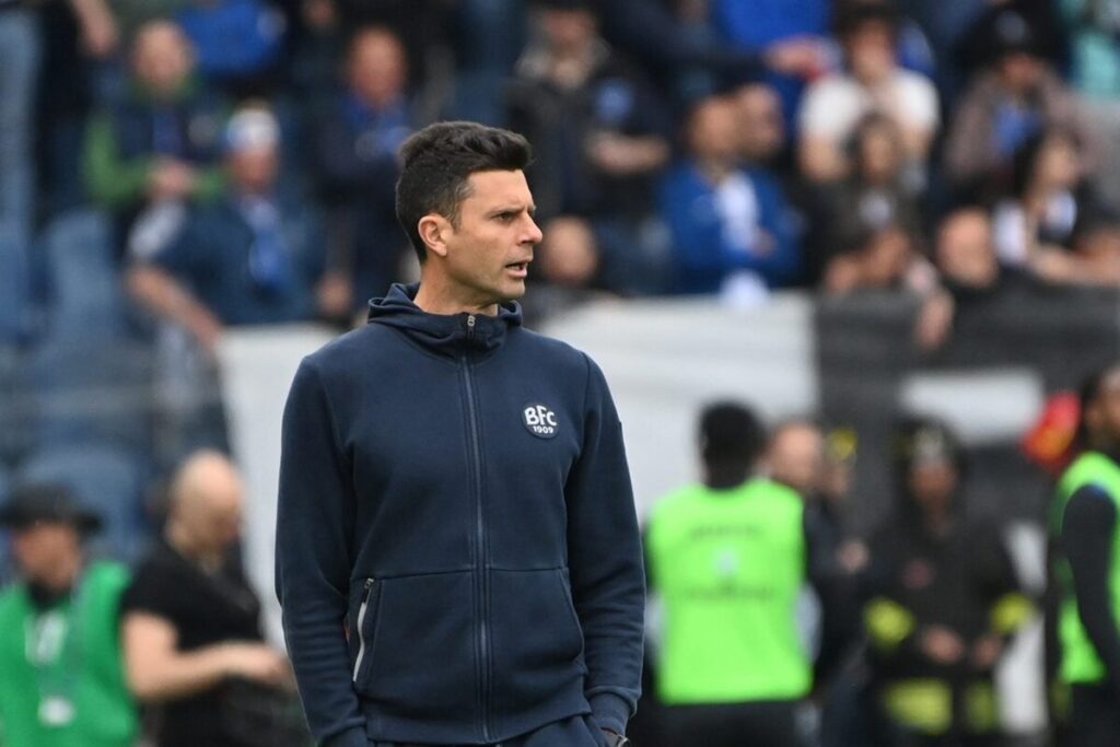 L'allenatore del Bologna Thiago Motta durante la sfida contro l'Atalanta