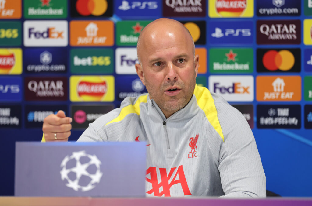 Liverpool FC Training Session And Press Conference - UEFA Champions League 2024/25 League Phase MD2