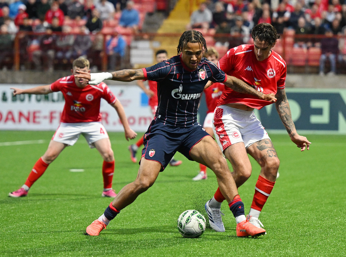 Larne v Red Star Belgrade - UEFA Champions League 2026/27 Second Qualifying Round First Leg